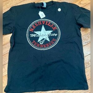 Gildan Black Nashville Music City Music City Tennessee Graphic Tee YL